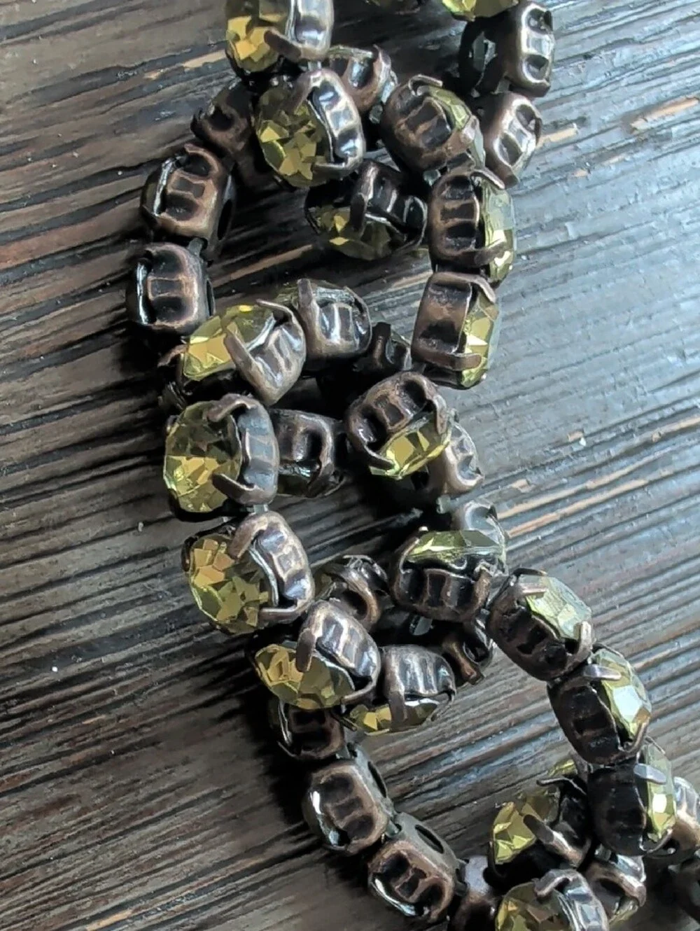 J Crew Yellow Crystal Chain Link Necklace - Women Jewelry